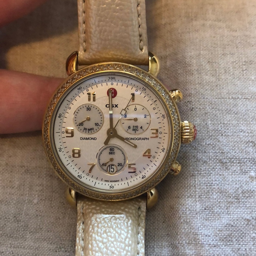Michele CSX Watch Gold with Diamonds